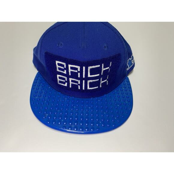 Brick Black Building Block Display Baseball Style Snap Blue Hat/Cap - Picture 2 of 6